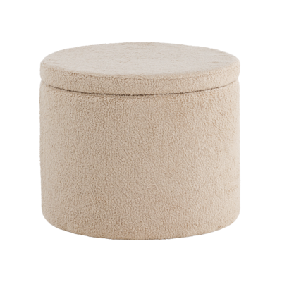 Poef Amelia teddystof met opbergruimte