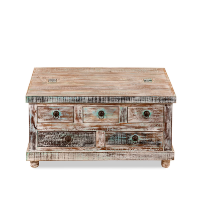 Panipat - Vintage Salontafel met Opbergruimte