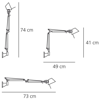 Artemide wandlamp Tolomeo Parete