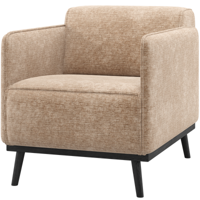 Statement fauteuil met arm chenille velvet perzikroze
