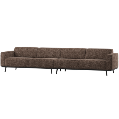 Statement xl 4-zits bank 372 cm lichtbruin melange