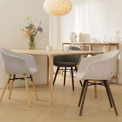 Eetkamerstoel Nena-Otis - zwart houten onderstel