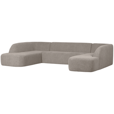 Sloping u-vorm bank off white melange