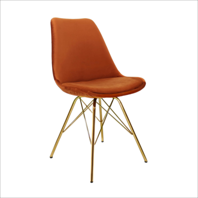 Kuipstoel Velvet goud frame