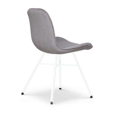 Eetkamerstoel Noa-Fé gestoffeerd - wit onderstel