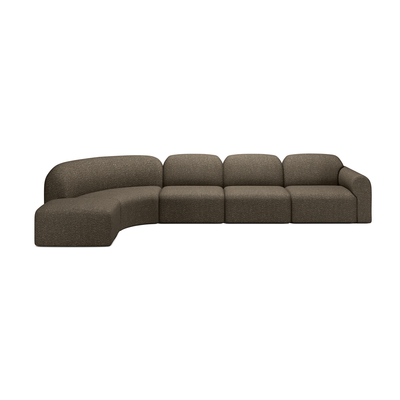 Bulky modulaire bank set - 4 seat - hoek - cedar