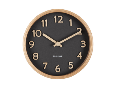 Tafelklok Pure Wood Grain lindehout