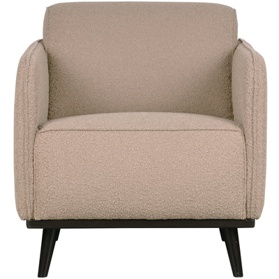 Statement fauteuil met arm chenille velvet perzikroze