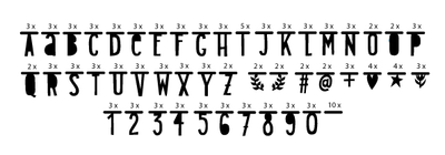 Letterbanner Zwart