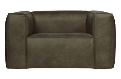 WOOOD fauteuil Bean Leer
