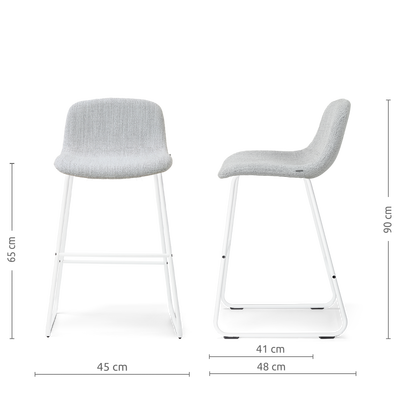 Barkruk Nino-Mats wit onderstel 65 cm 
