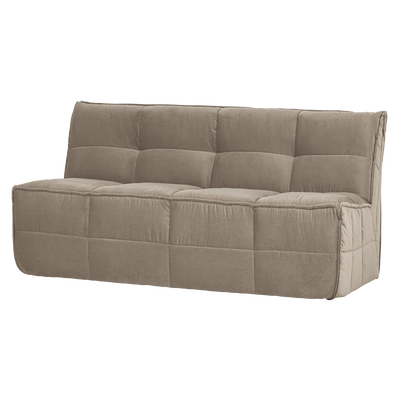 Cluster eetbankje met rugleuning boucle khaki bruin