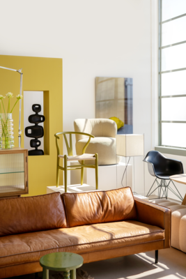 Loods 5 Design hocker Slimm Leer Outside