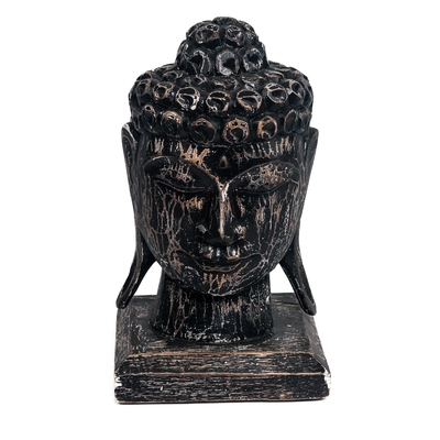 Houten beeld Buddha hoofd