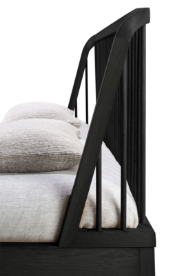 Ethnicraft bed Spindle black 180x200 cm