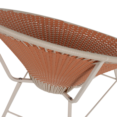 Kazoun tuin loungestoel wicker oranje