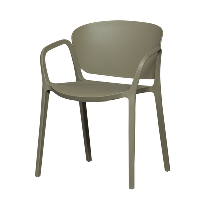 Bent tuinstoel kunststof paars/bruin