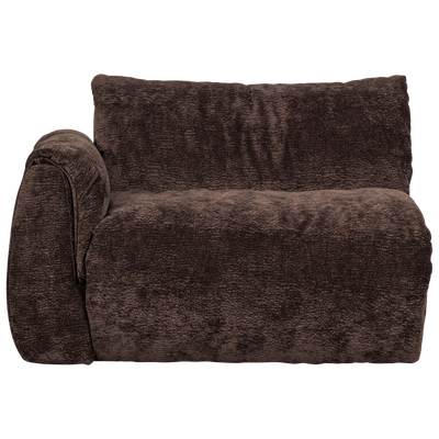 Baggy 1-zits element met arm links geweven chenille oudroze