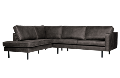 BePureHome hoekbank Rodeo links zwart