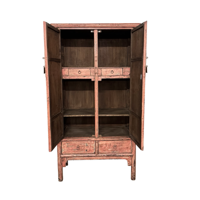 kast 2 deur 2 la roze/rood uniek