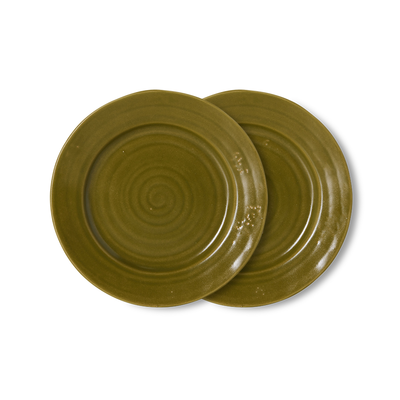 HKliving Servies Farmhouse Ceramics Klein bord - set van 2