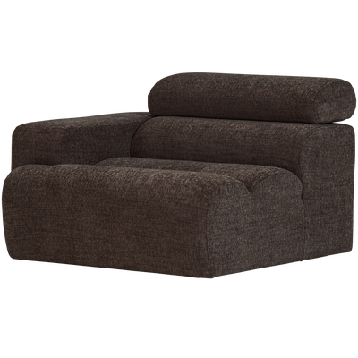 Novi 1-zits element arm links boucle karamelbruin