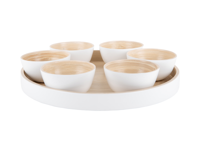 Borrelschaaltjes Tray Puro Rond set van 6