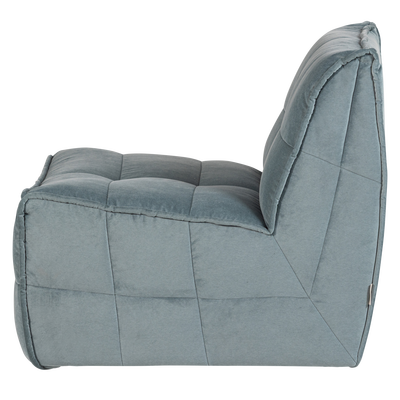 Cluster 1-zits element velvet turquoise blauw