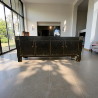 Dressoir zwart 4 deur noppen beslag