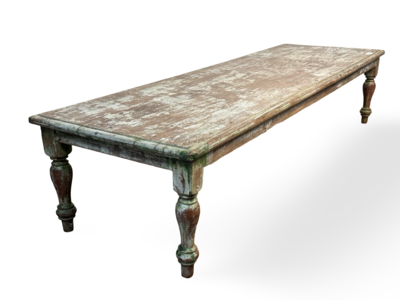 Salontafel wit/groen uniek