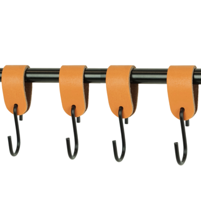 Leren S-haak hangers (set van 4)