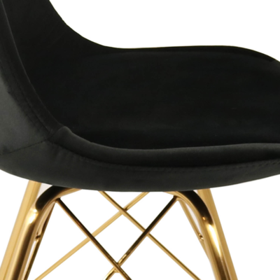 Kuipstoel Velvet goud frame