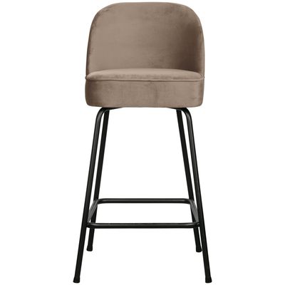 Vogue barstoel 65 cm 3d chenille middenbruin