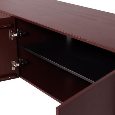 Gunnar tv meubel 200 cm grenen matzwart [fsc]