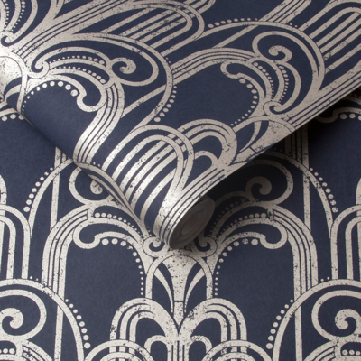 Graham &amp; Brown  vliesbehang  Art Deco Midnight