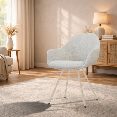 Eetkamerstoel Noa-Mae beige onderstel
