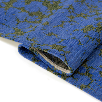 Eigentijds Cloud vloerkleed met interlaced patroon in blauw en groen