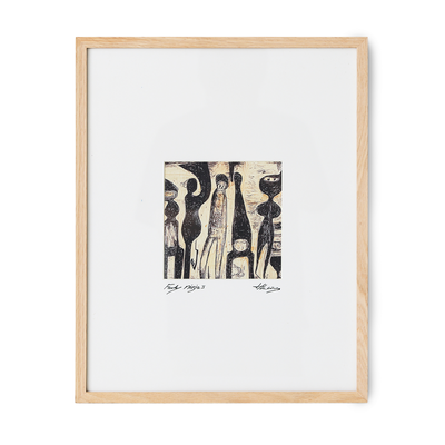 HKliving Schilderij Framed artwork funky ninja's 40x50 cm