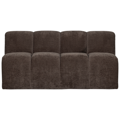 Mojo eetbank 164 cm met rugleuning ribstof roestbruin