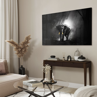Walljar acrylglas schilderij - Golden Elephant