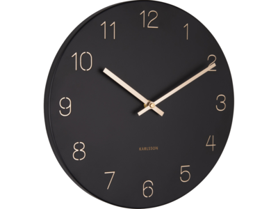 Karlsson wandklok Charm engraved numbers small