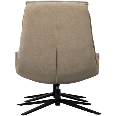 Kube draaifauteuil met hocker bruin