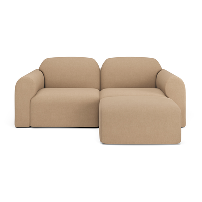 Bulky modulaire bank set - 2 seat - light sepia 
