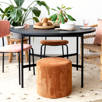 Eettafel Cleo rond zwart