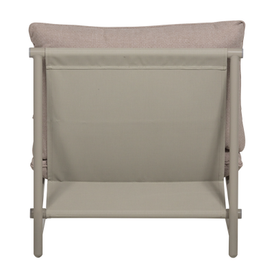 Elvo tuin loungestoel aluminium zand