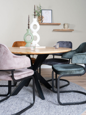 Eetkamerstoel Fox vintage velvet