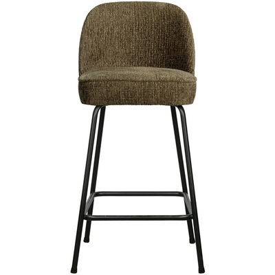 Vogue barstoel 65 cm 3d chenille middenbruin
