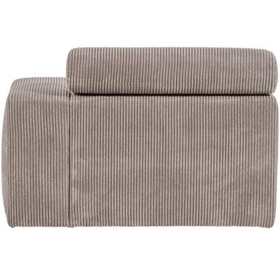 Novi chaise longue element arm rechts boucle karamelbruin