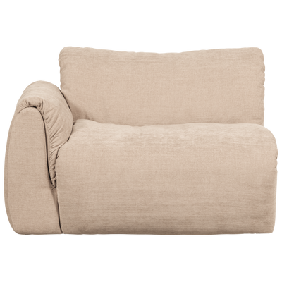 Baggy 1-zits element met arm links geweven chenille oudroze