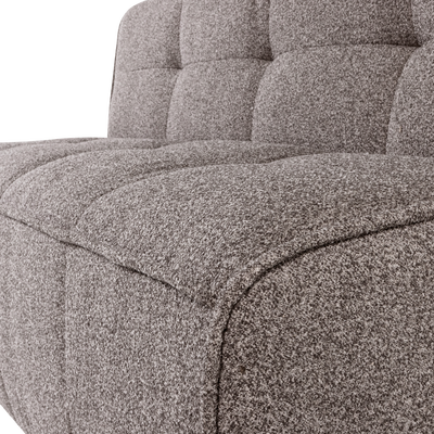 Cluster eetbankje met rugleuning boucle khaki bruin
